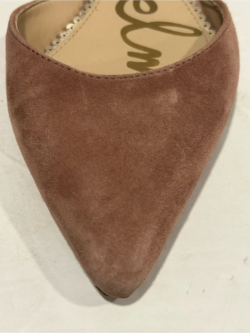 Sam Edelman Suede d'Orsay Pointed Toe Flats Dusty Rose Size 7 Coquette Preppy